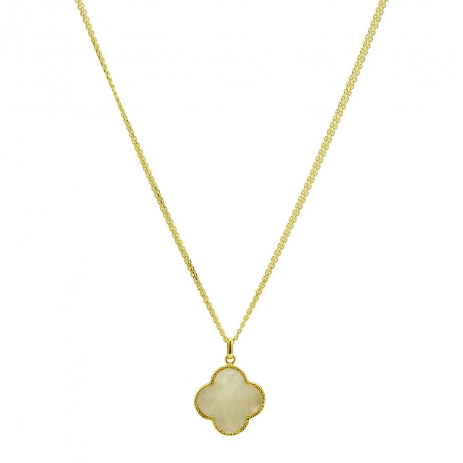 Colar Natasha - Madrepérola Grande | Prata 925 Banhada a Ouro | Topázio