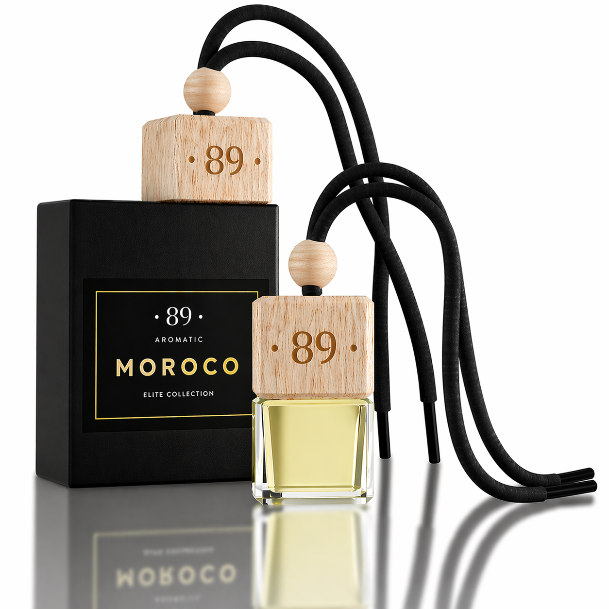 Car Hanging Glass Air Freshener AROMATIC•89• | Sophisticated Design Premium Fragrance