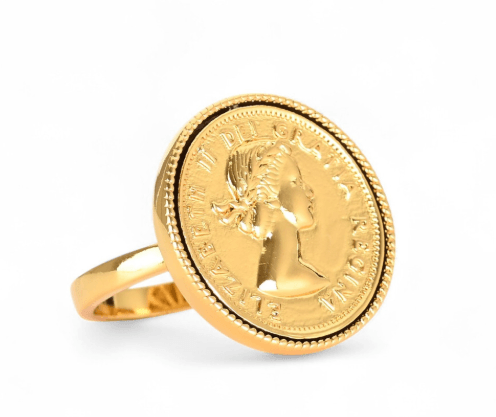 Anel Libra | Aço Inoxidável Dourado | Alma de Portugal