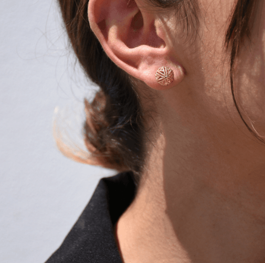 Brincos Contas de Viana | Aço Inoxidável Dourado | Alma de Portugal