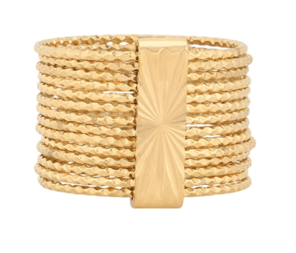 Anel Tradicional Escrava | Aço Inoxidável Banho Ouro | Alma de Portugal