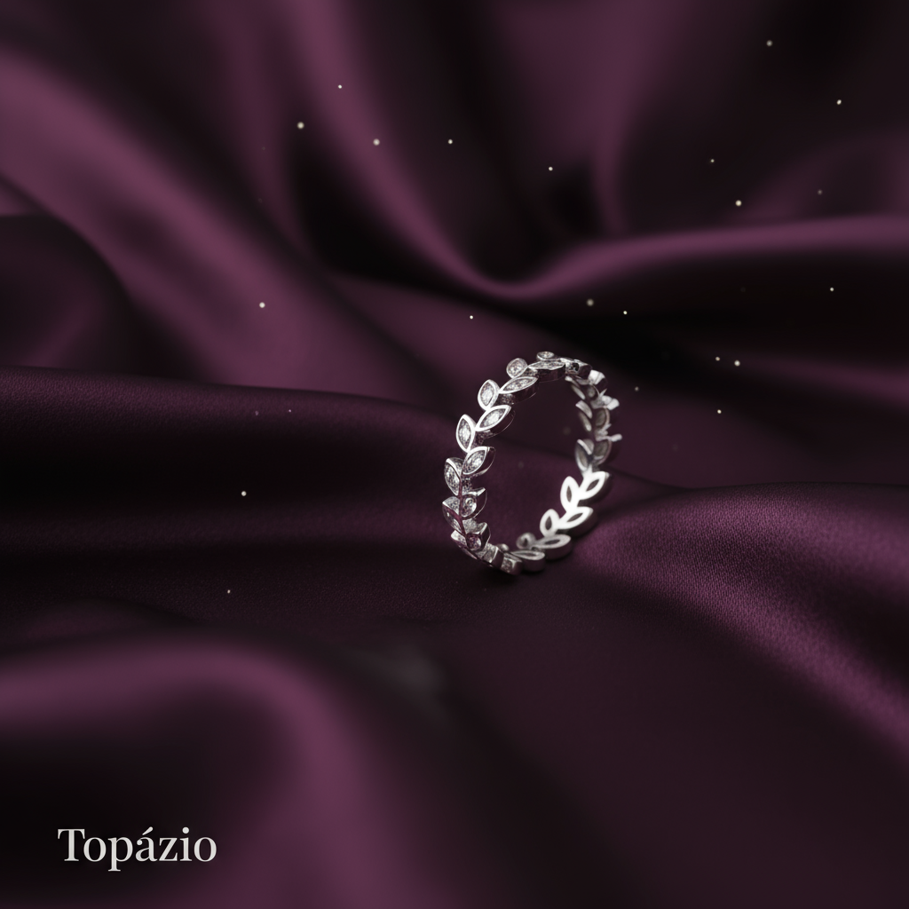 Banner Anel Folhinhas Delicado Topázio - Contraste