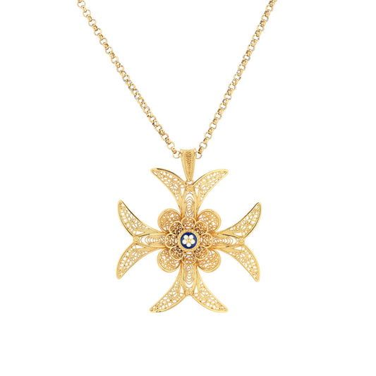 Collar con Cruz de Malta de Alma | Acero inoxidable | Alma de Portugal