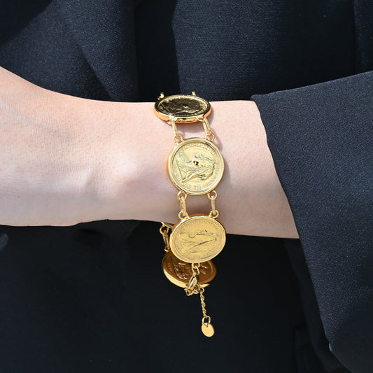 Pulsera tradicional Alma Libra | Aleación de metal reciclado bañada en oro | Alma de Portugal