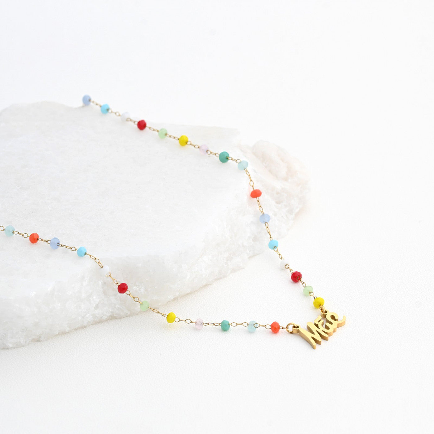 Steel word necklace - MOTHER