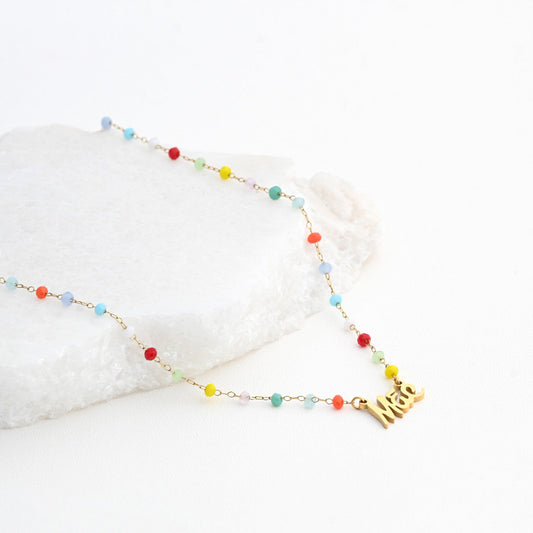 Steel word necklace - MOTHER