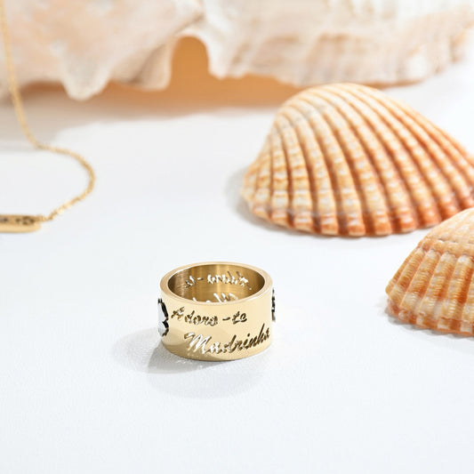 Trefoil steel ring - MADRINHA