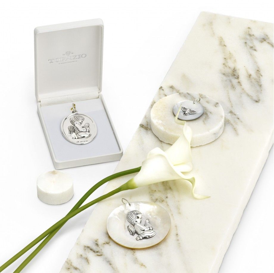 Mother-of-pearl Angel Gabriel Medal 