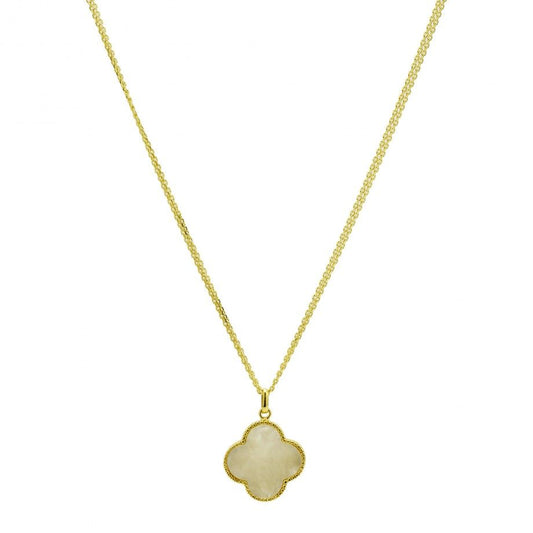 Colar Natasha - Madrepérola Grande | Prata 925 Banhada a Ouro | Topázio