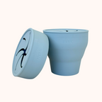 Copo de Snacks Antiderrame em Silicone com Tampa – Blue | MAVIE