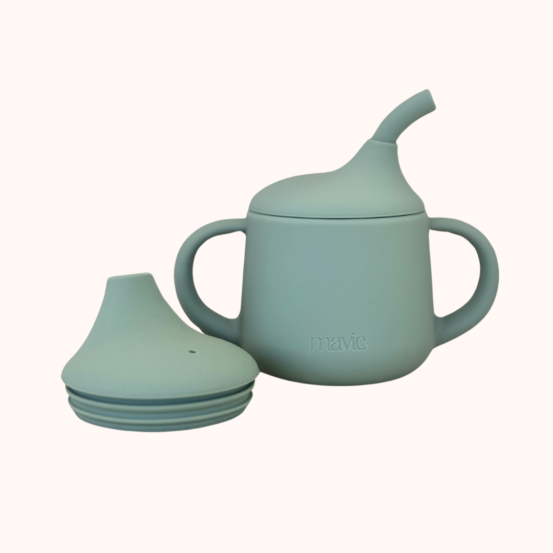 Copo de Aprendizagem 3 em 1 em Silicone (120 ml) – Sage | MAVIE