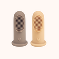Conjunto 2 Escovas de Dentes de Silicone para Bebé com Caixa – Tan & Mustard | MAVIE