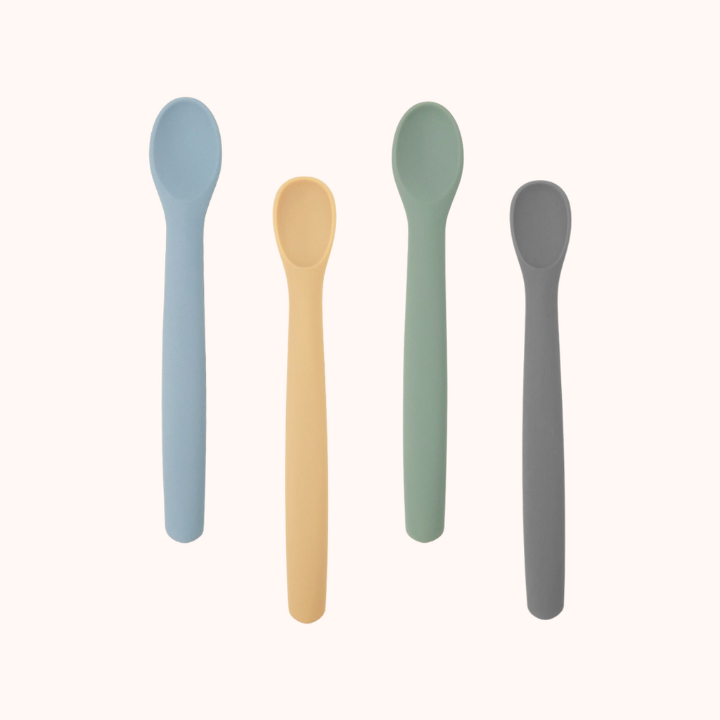 Conjunto 4 Colheres de Silicone para Bebé com Caixa – Earth | MAVIE