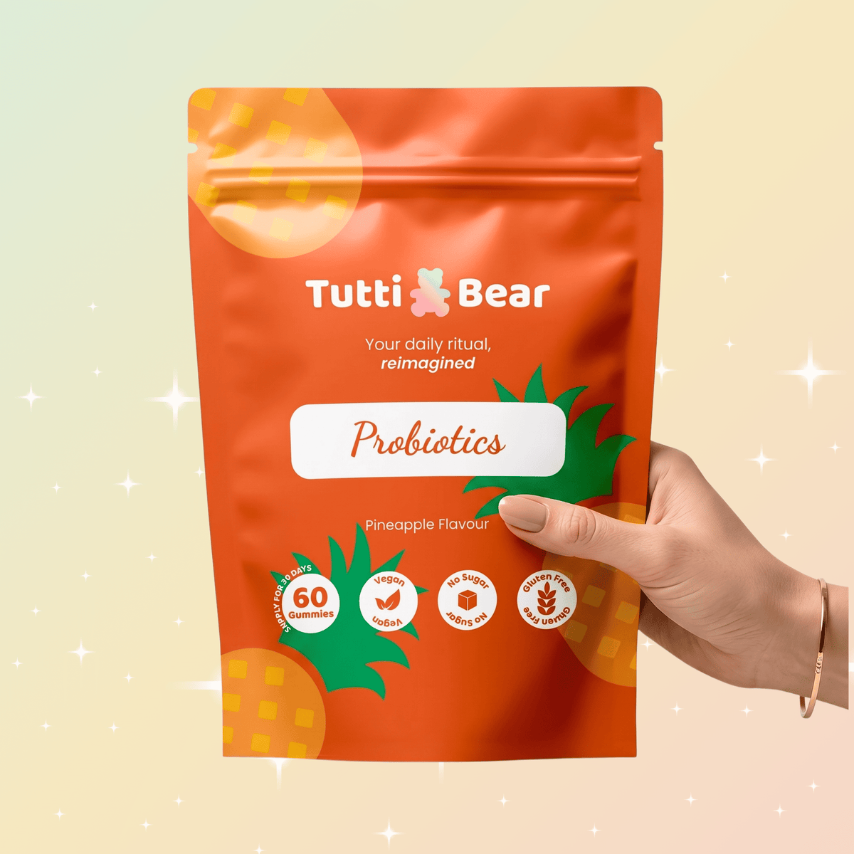 TUTTI BEAR Gomas Probióticas – Ananás | 60 Gummies