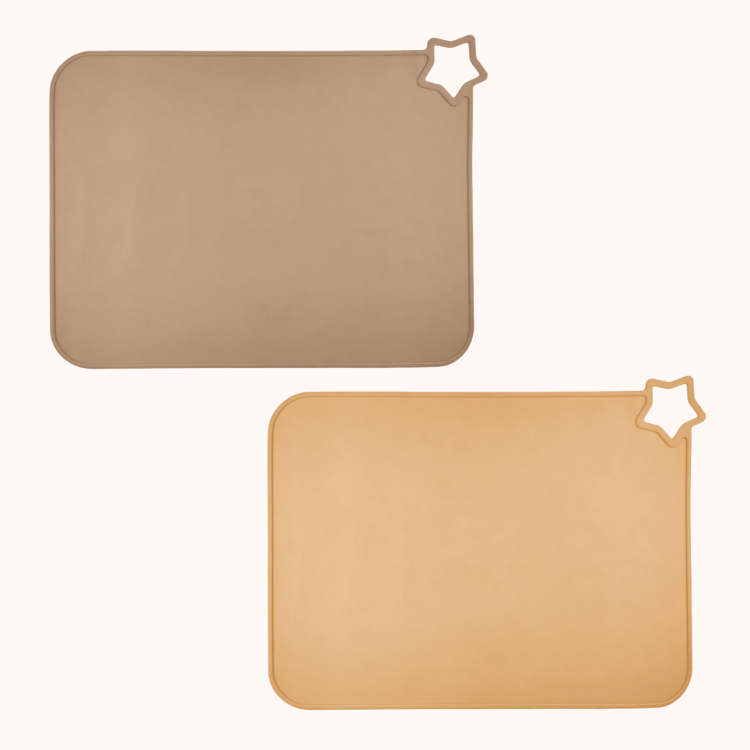 Conjunto 2 Bases de Mesa em Silicone Antiderrapantes – Tan & Mustard | MAVIE