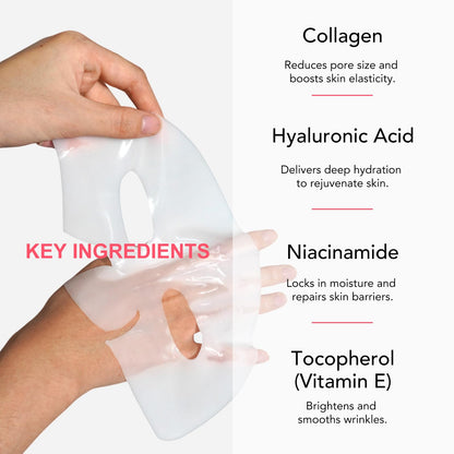 BIO COLLAGEN Máscara Facial Hidrogel 4 Peças | Hidratação Profunda Anti-Idade | Parafarmácia