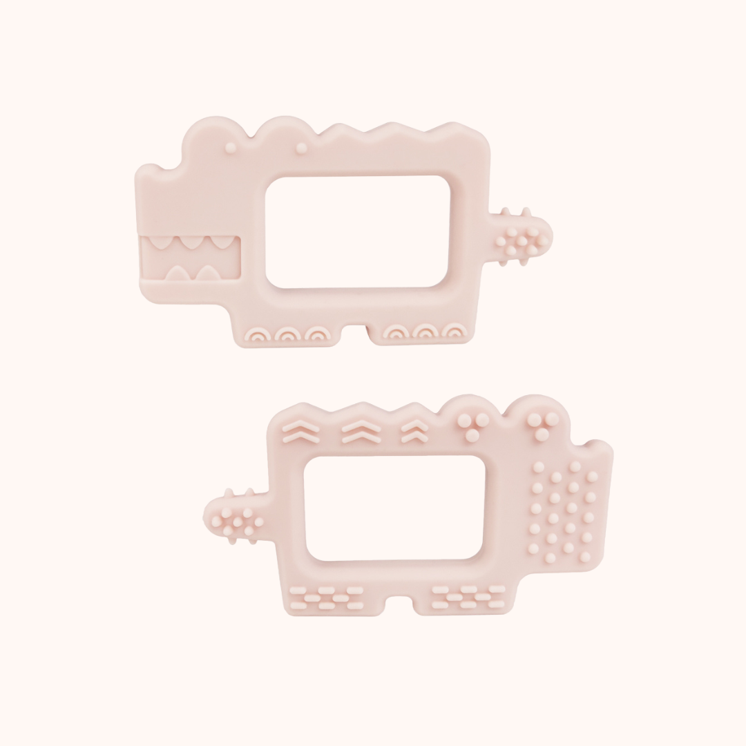 Conjunto 2 Mordedores de Silicone com Caixas – Blush e Coral | MAVIE