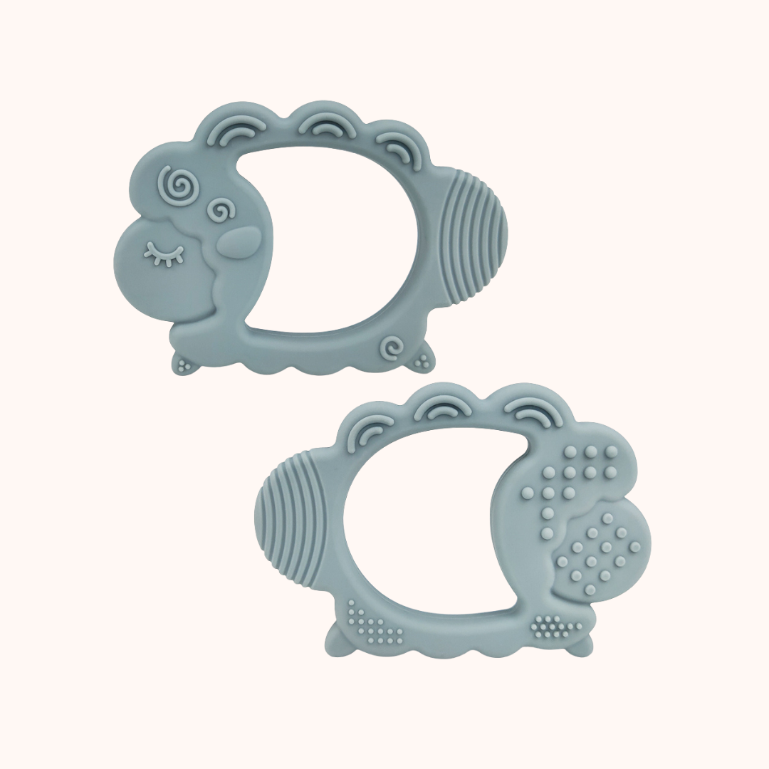 Conjunto 2 Mordedores de Silicone com Caixas – Blue e Sage | MAVIE