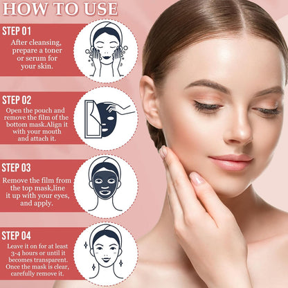 BIO COLLAGEN Máscara Profunda Overnight 4 Peças | Hidratação Anti-Rugas | Cosmética