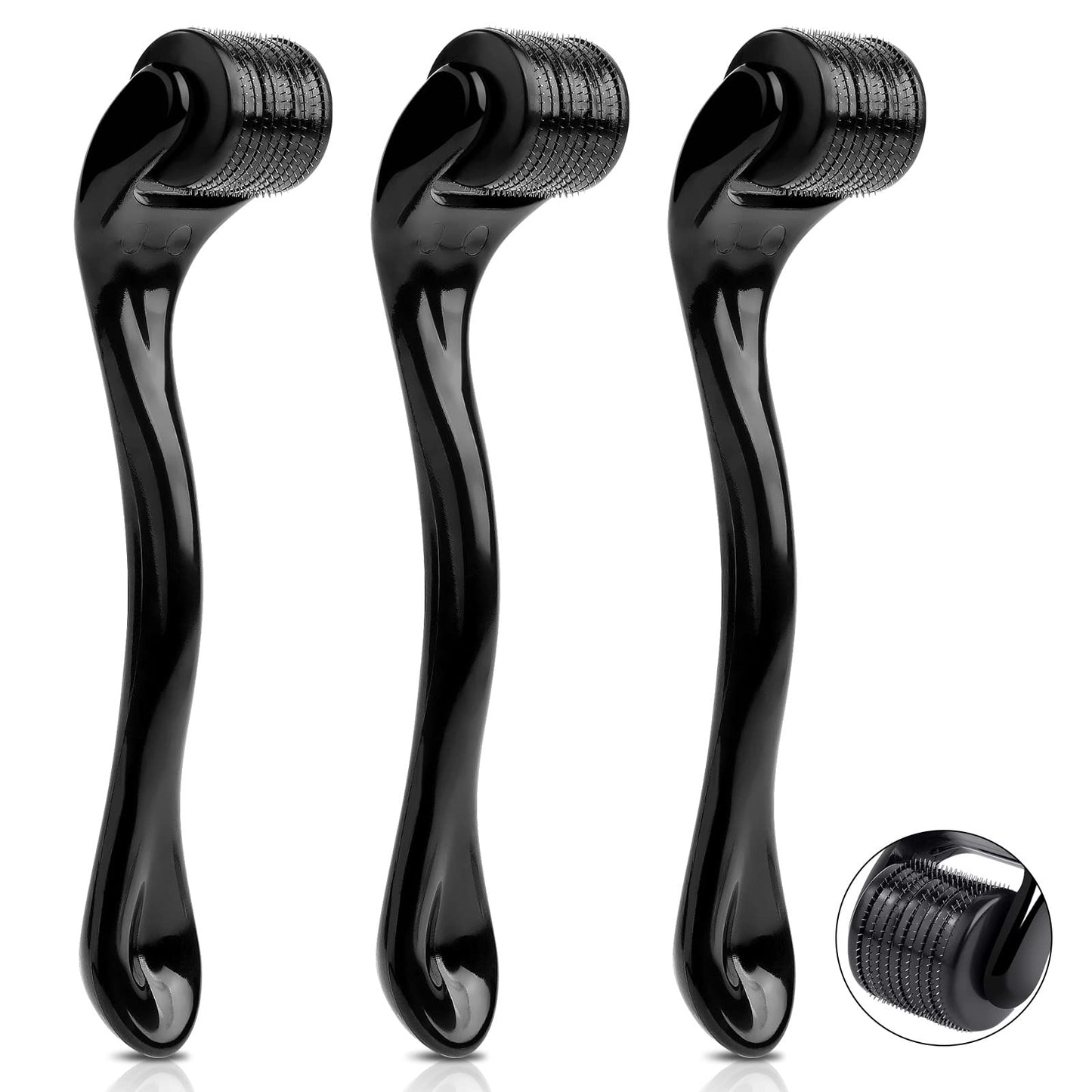 URAQT Dermaroller Microagulhas 0.5mm Titânio | Rosto e Corpo Anti-Idade | Cosmética