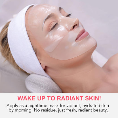 BIO COLLAGEN Máscara Facial Hidrogel 4 Peças | Hidratação Profunda Anti-Idade | Parafarmácia