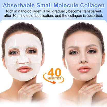 BIO COLLAGEN Máscara Facial Hidrogel 4 Peças | Hidratação Profunda Anti-Idade | Parafarmácia