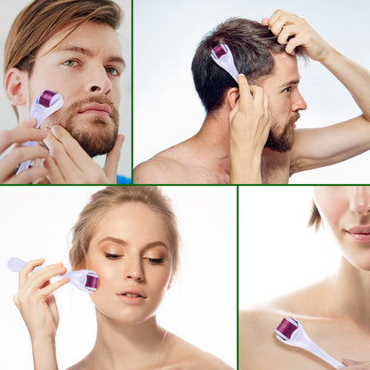 URAQT Dermaroller Microagulhas 0.5mm Titânio | Rosto e Corpo Anti-Idade | Cosmética