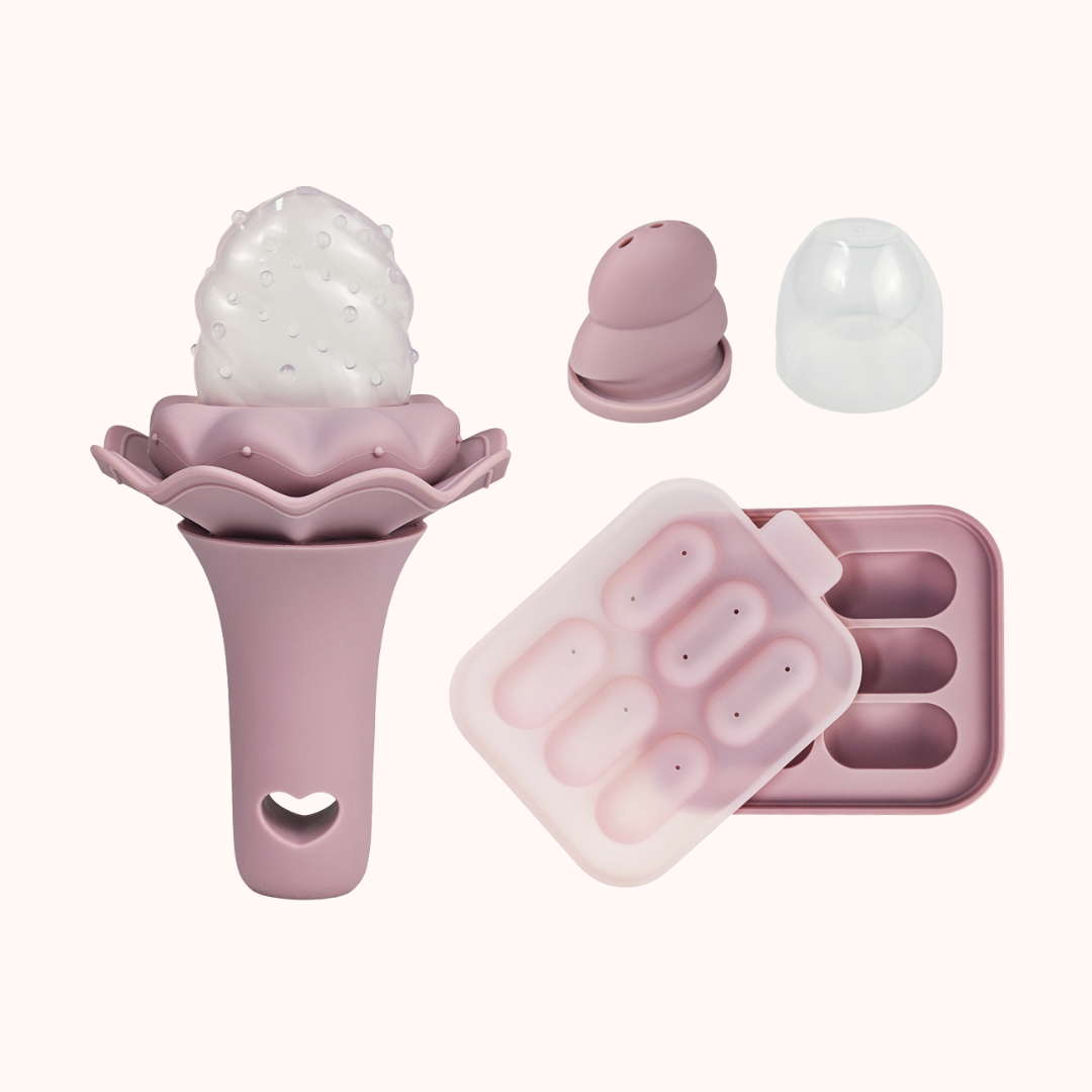 Alimentador de Fruta em Silicone com Bandeja de Congelação – Lavender | MAVIE