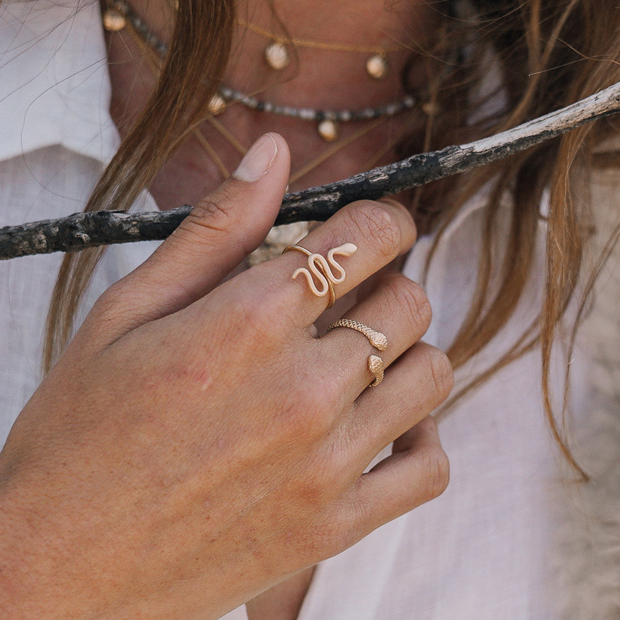 Anel Snake Texturized MESH