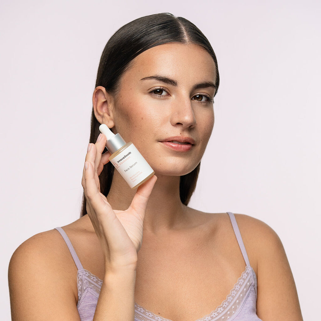 Innovagoods Pack Masajeador Facial Reafirmante Con Led, Ems Y Calor Y Sérum Facial Kombucha Vibeboost 30 Ml Innovagoods