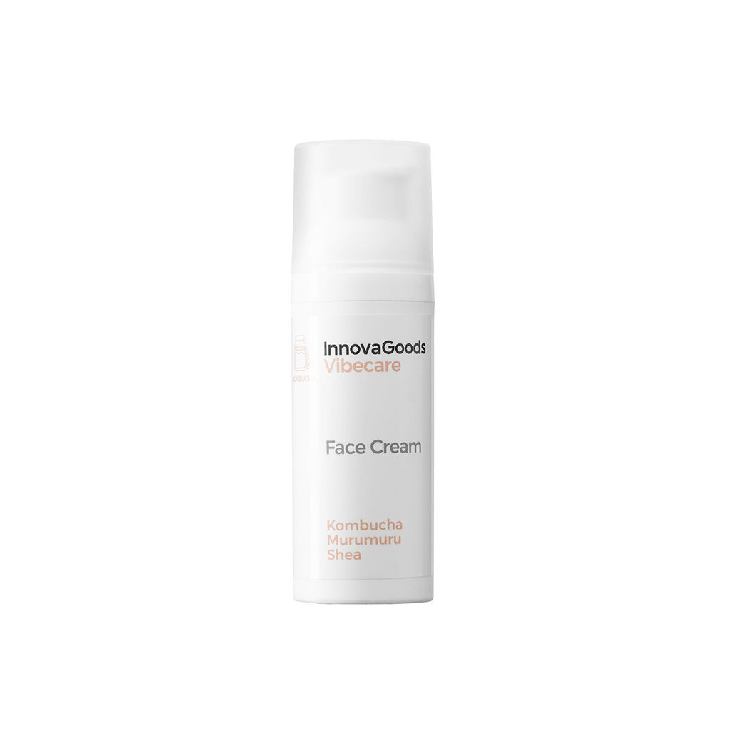 Innovagoods Pack Masajeador Facial, Sérum Facial Kombucha Vibeboost 30 Ml Y Crema Facial Kombucha Vibecare 50 Ml Innovagoods