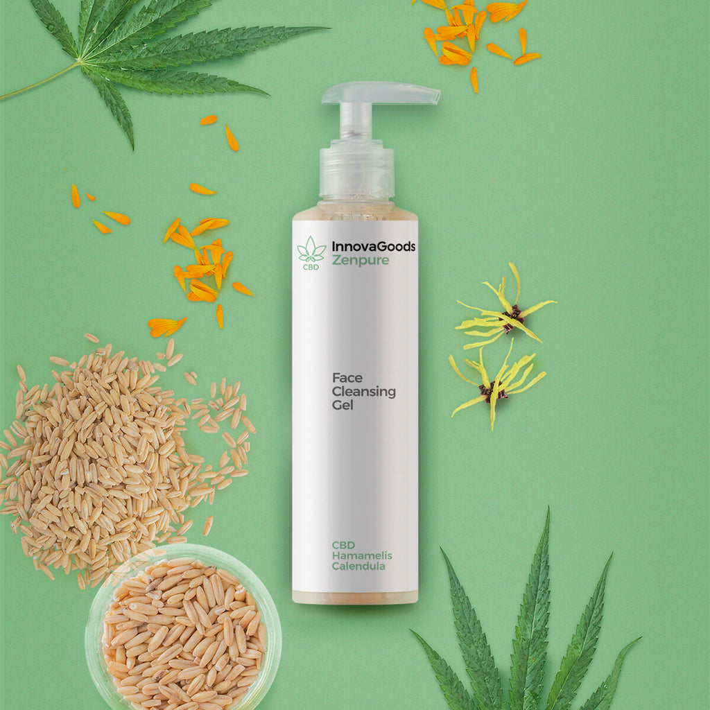 Innovagoods Pack Limpiador Facial Eléctrico De Puntos Negros Y Gel Limpiador Facial Cbd Zenpure 200 Ml Innovagoods