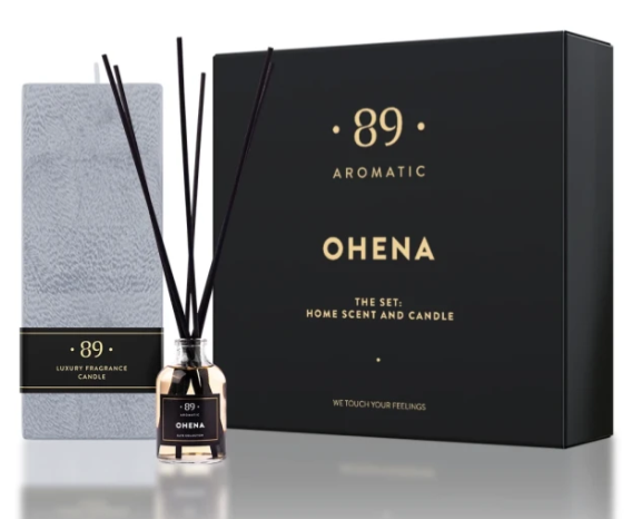 Conjunto Aromatizador de Ambiente e Vela Perfumada Premium AROMATIC•89• | Exclusivo
