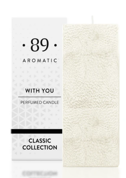Vela de Cera de Palma Quadrada Premium Design Elegante The Classic Collection | AROMATIC•89• | Exclusivo Portugal