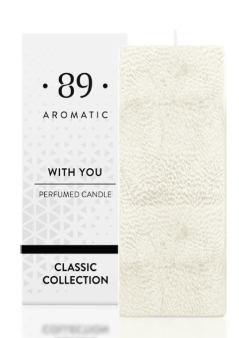 Vela de Cera de Palma Quadrada Premium Design Elegante The Classic Collection | AROMATIC•89• | Exclusivo Portugal
