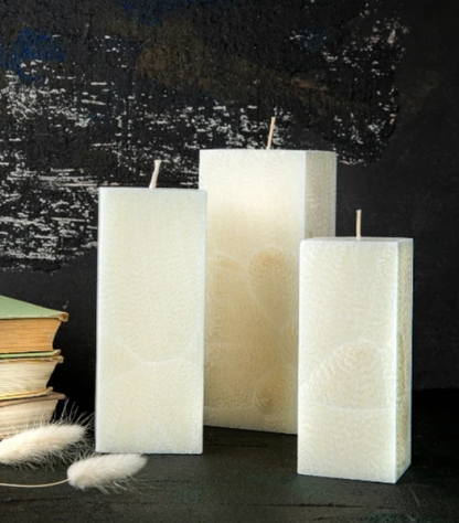 Vela de Cera de Palma Quadrada Premium Design Elegante The Classic Collection | AROMATIC•89• | Exclusivo Portugal