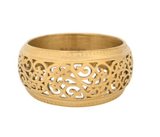 Anel Delicate | Aço Inoxidável Banho Ouro | Alma de Portugal