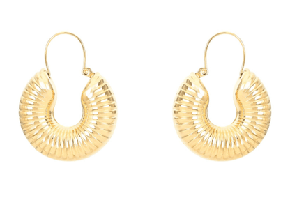 Brincos Arcadas Alma Texturados | Aço Inoxidável Dourado | Alma de Portugal