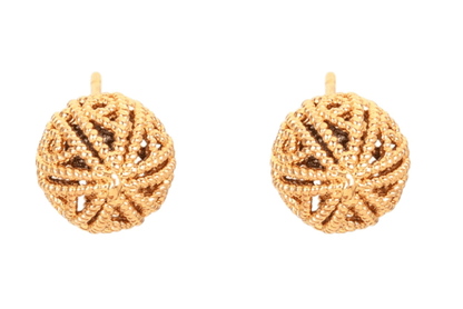 Brincos Contas de Viana | Aço Inoxidável Dourado | Alma de Portugal