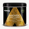ALDOUS BIO - Triplo Magnésio Citrato de magnésio, bisglicinato e malato - 200 cápsulas