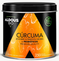 ALDOUS BIO - Cúrcuma Biológica com Gengibre, Pimenta Preta e Probióticos - 250 cápsulas