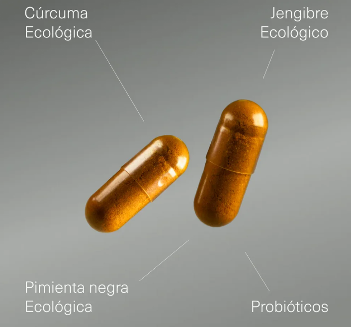 ALDOUS BIO - Cúrcuma Biológica com Gengibre, Pimenta Preta e Probióticos - 250 cápsulas