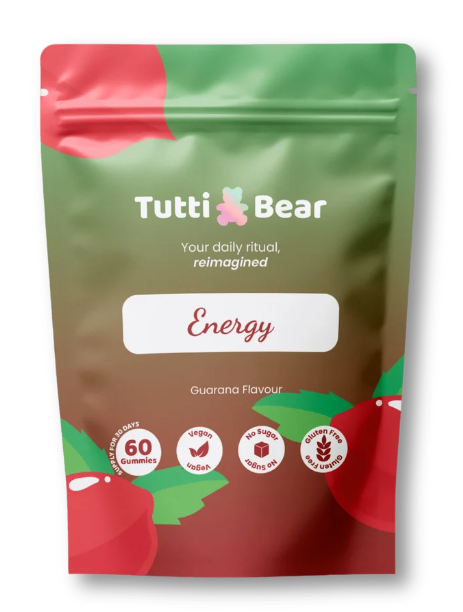 Gomas de Energia com Guaraná e Vitaminas B – 60 Gomas | TUTTI BEAR