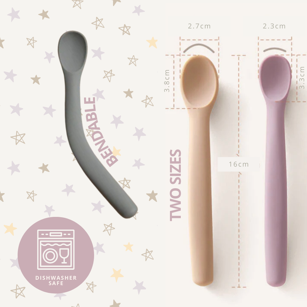 Conjunto 4 Colheres de Silicone para Bebé com Caixa – Unicorn | MAVIE