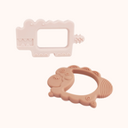 Conjunto 2 Mordedores de Silicone com Caixas – Blush e Coral | MAVIE