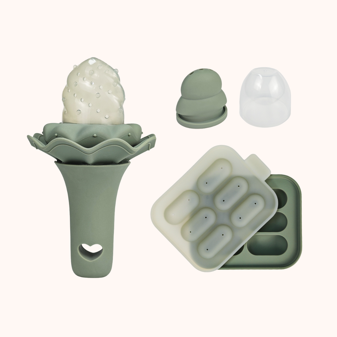 Alimentador de Fruta em Silicone com Bandeja de Congelação – Sage | MAVIE