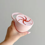Copo de Snacks Antiderrame em Silicone com Tampa – Blush | MAVIE