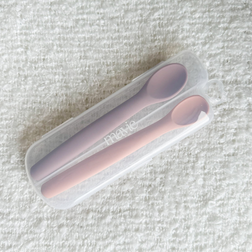 Conjunto 4 Colheres de Silicone para Bebé com Caixa – Unicorn | MAVIE