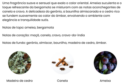 Conjunto Aromatizador de Ambiente e Vela Perfumada Premium COLEÇÃO INVERNO | AROMATIC•89• | Exclusivo Portugal