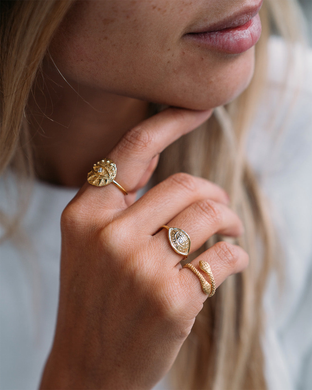 Anel Snake Texturized MESH